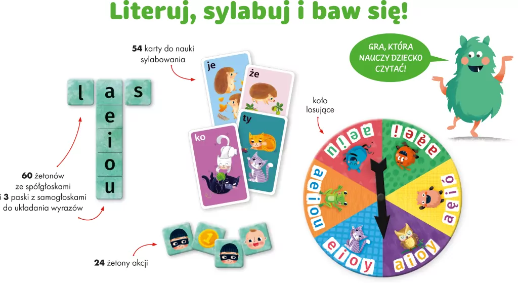 Bazgraki czytają. Gra edukacyjna. Kapitan Nauka - tantis.pl