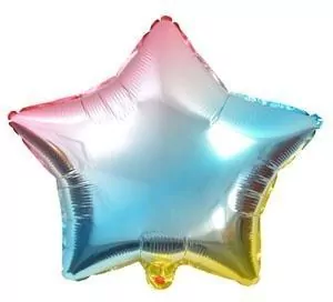 Balon foliowy tęczowy gwiazda - tantis.pl