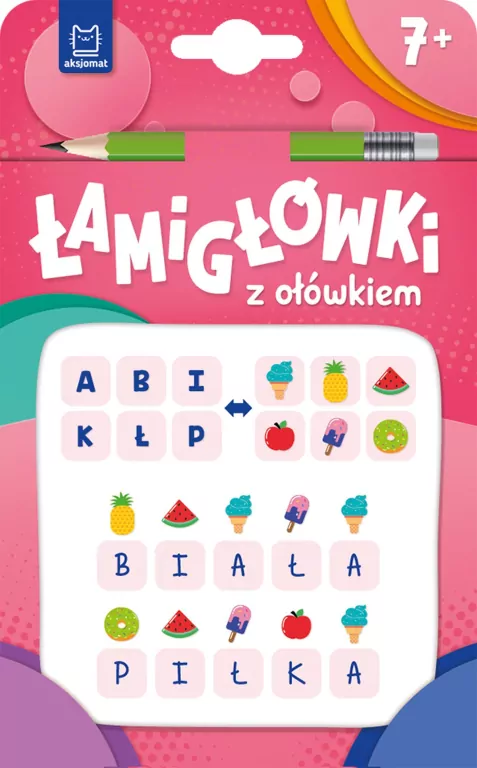 Łamigłówki z ołówkiem 7+. Książeczka różowa - tantis.pl