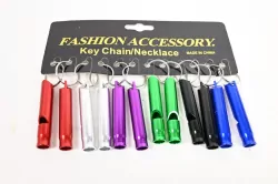 Brelok gwizdek metalowy