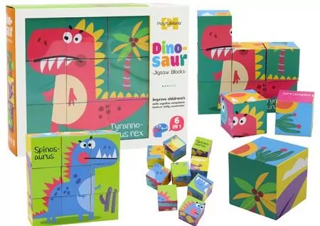 Edukacyjne klocki puzzle 6w1, 9 elementów - tantis.pl