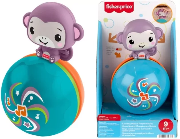 Fisher-Price Fioletowa Małpka Piłeczka - tantis.pl