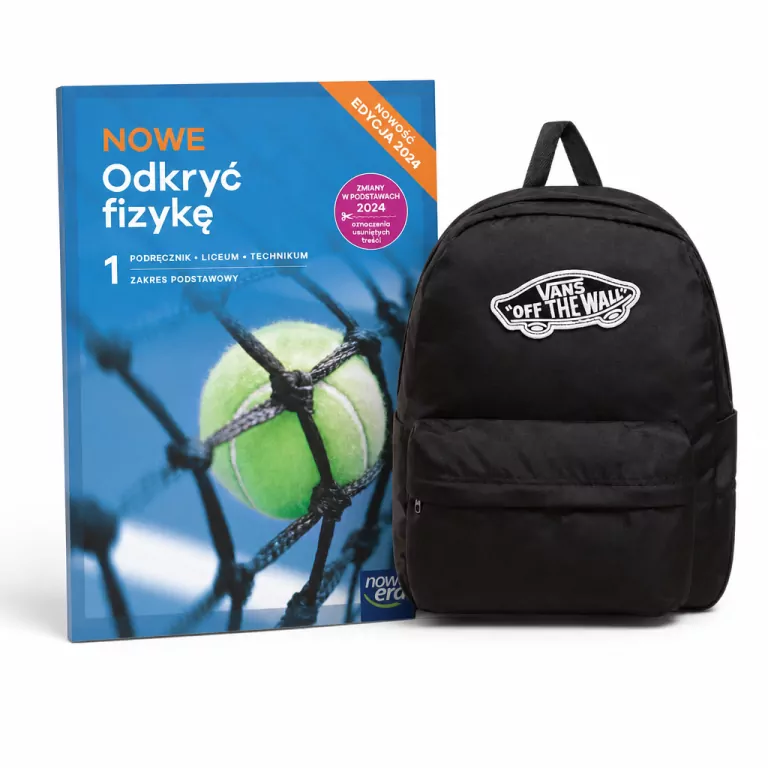 Pakiet: NOWE Odkryć fizykę 1. Nowa edycja. Podręcznik do liceum i technikum. Zakres podstawowy / Plecak Vans Old Skool Classic czarny - tantis.pl