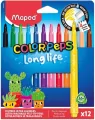 Flamastry Long Life 12kol MAPED - tantis.pl
