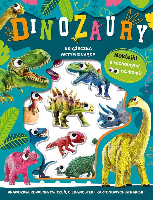 Wypukłe naklejki z ruchomymi oczkami. Dinozaury - tantis.pl
