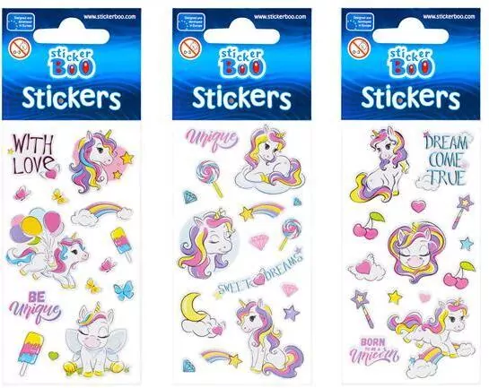 Naklejki Sticker BOO Unicorn mix - tantis.pl