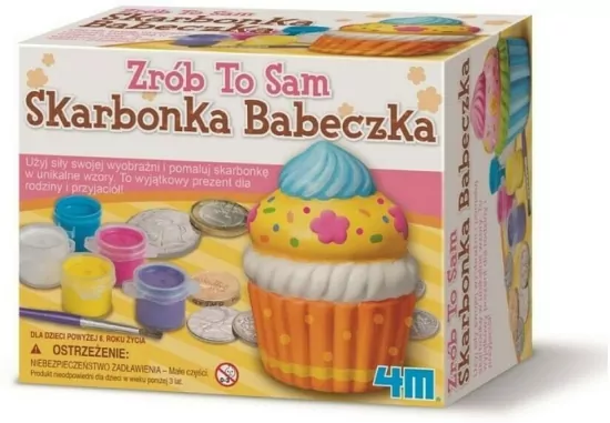 Mini skarbonka babeczka. Zrób to sam