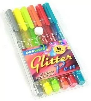 Żelopis brokatowy 6 kolorów - tantis.pl