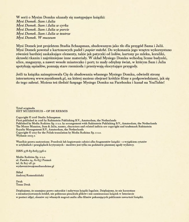 Sam i Julia w Lunaparku. Mysi domek - tantis.pl