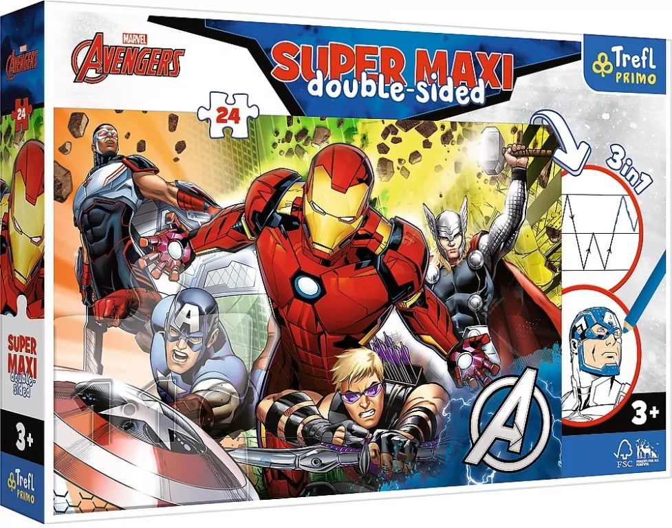 Puzzle 24 Super Maxi. Silni Avengersi TREFL - tantis.pl