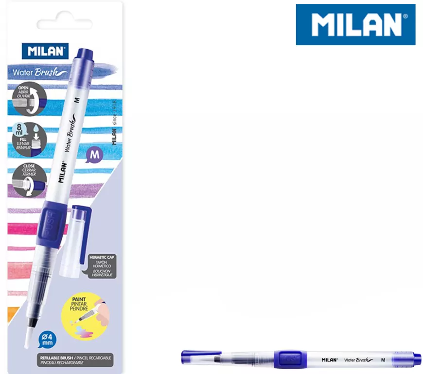 Pędzel wodny na blistrze MILAN - tantis.pl