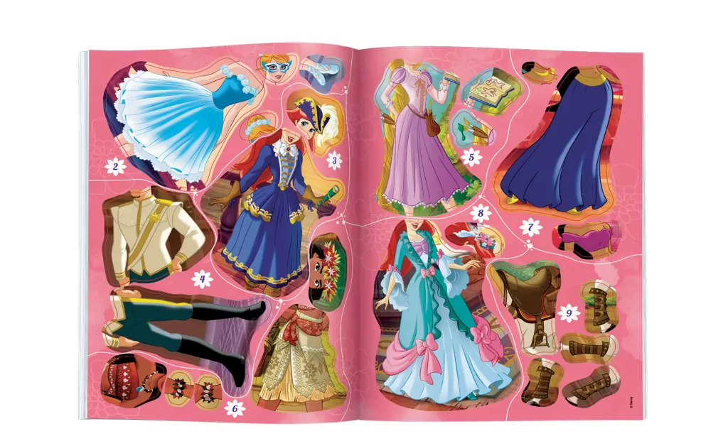 Brokatowe ubieranki. Disney Księżniczka - tantis.pl