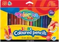 Kredki trójkątne 20 kolorów Jumbo mini Colorino Patio - tantis.pl