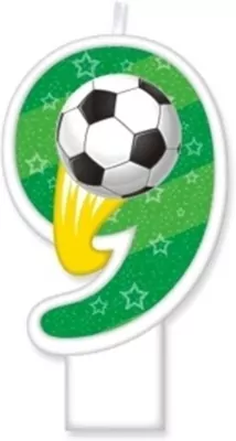 Świeczka urodzinowa Piłka 8cm Cyfra 9 SF-159-9