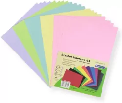 Tektura A4 kolorowa mix pastel