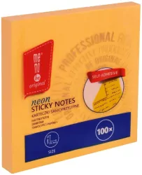 Bloczek samoprzylepny 75x75mm 100K neon MemoBe