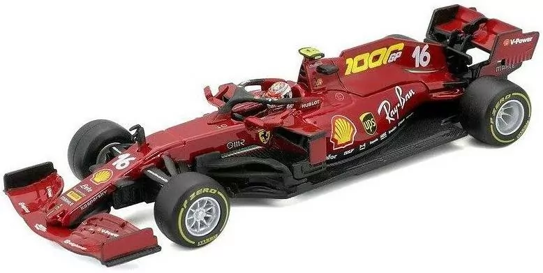 BBURAGO. Ferrari F1 SF21 Charles Leclerc 16 1:18 - tantis.pl