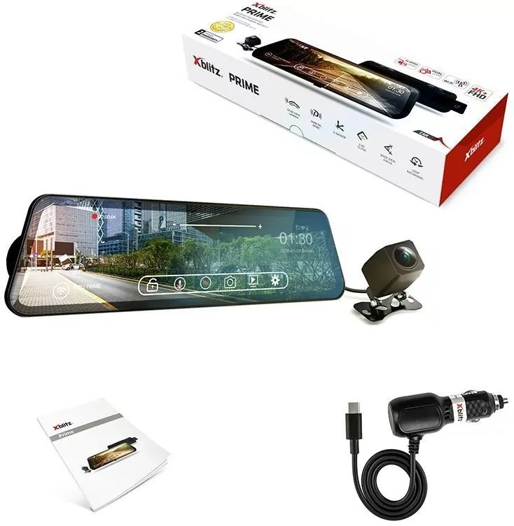 Wideorejestrator z kamerą cofania FHD i WIFI Prime - tantis.pl