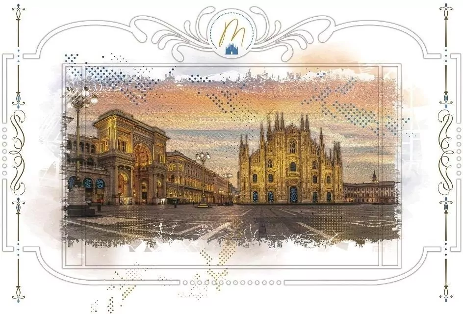 Karnet 12x18cm + koperta Plac Duomo Mediolan - tantis.pl