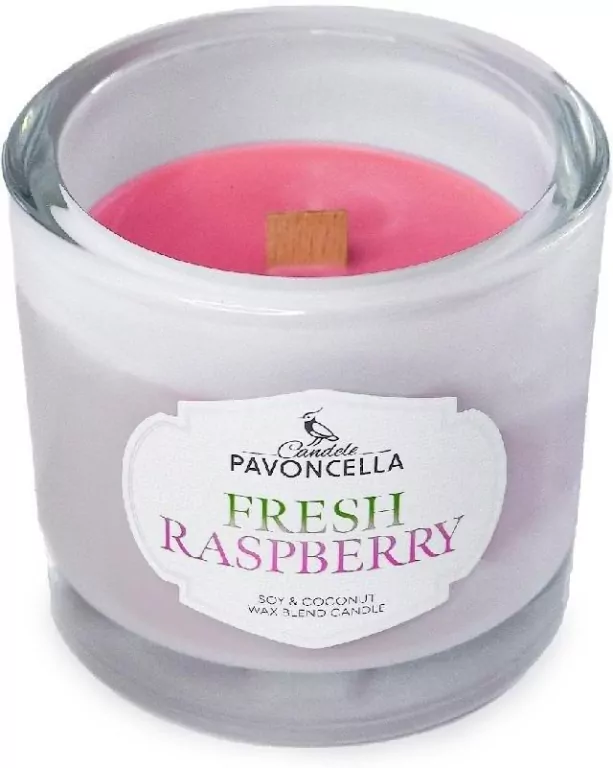 Świeczka sojowa Fresh Raspberry biała 170g - tantis.pl