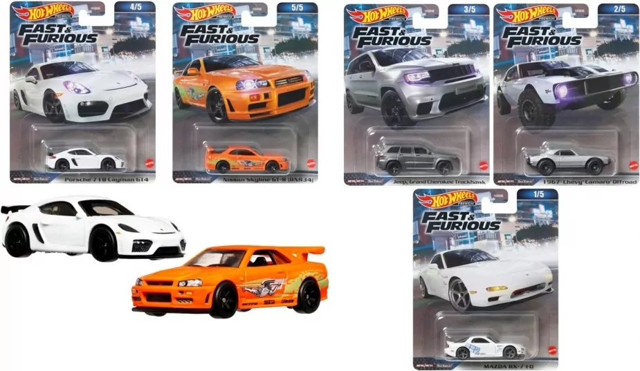 Hot Wheels Samochód Szybcy i wściekli Premium mix - tantis.pl