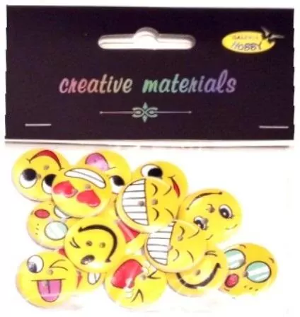 Guziki ozdobne Emoji 20mm - tantis.pl