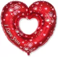 Balon foliowy 61cm Serce I Love You - tantis.pl