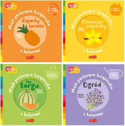 Pakiet: Moja pachnąca książeczka z kolorami. Akademia Mądrego Dziecka. Zapachy świata/ Pierwsze zapachy/ Na targu/ Ogród