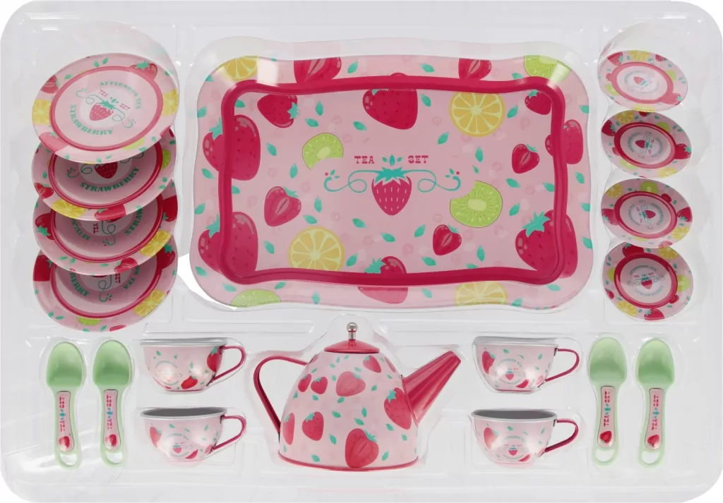 Naczynia kuchenne metalowe z tacą Mega Creative 545111 - tantis.pl