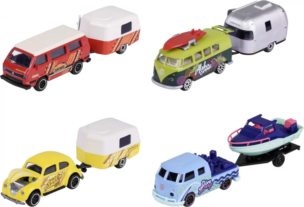 Majorette Volkswagen z przyczepką mix - tantis.pl