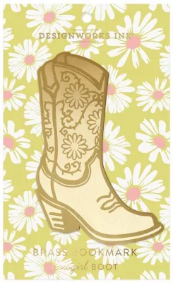 Metalowa zakładka do książek duża - cowgirl boot