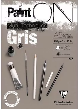 Blok A5 papier szary 250g 30ark - tantis.pl