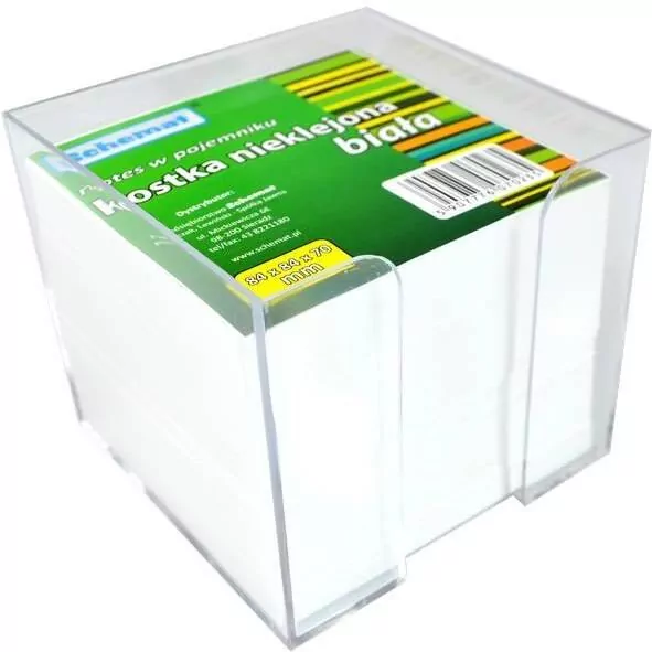 Kostka biała 84x84x70mm w pojemniku nieklejona - tantis.pl