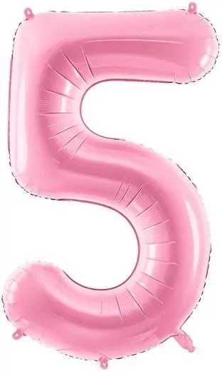 Balon foliowy 5 różowy 86cm - tantis.pl
