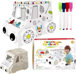 Samochód do lodów kartonowy do malowania