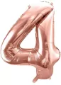 Balon foliowy 4, różowe złoto 86cm - tantis.pl