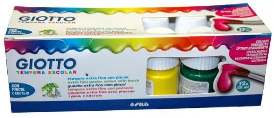 Farby Tempera Escolar. 12 kolorów - tantis.pl