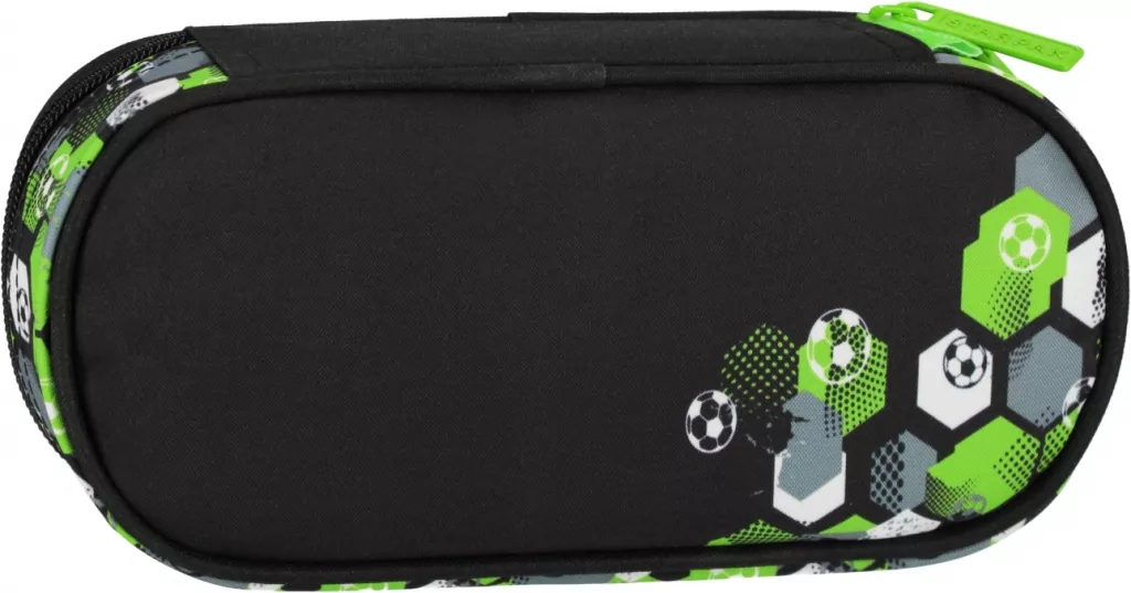 Piórnik saszetka 1zamek Football green - tantis.pl