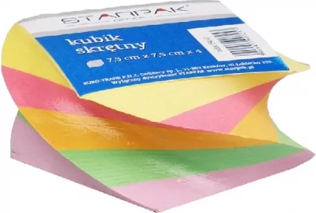 Kubik plastikowy kolorowy 75x75x40mm - tantis.pl