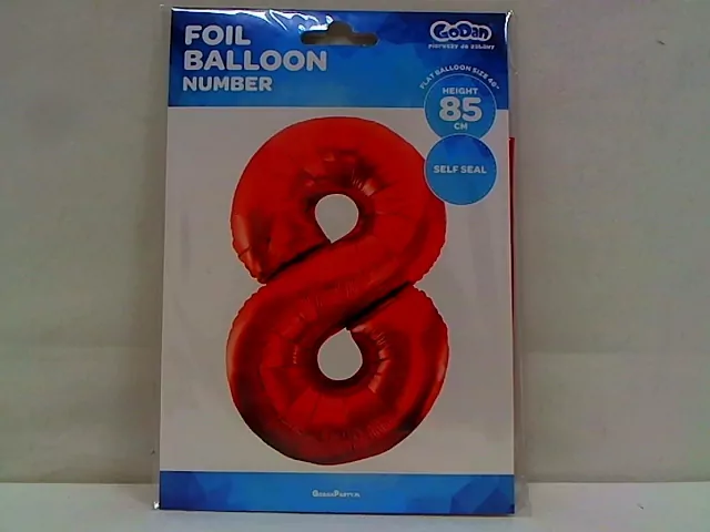 Balon foliowy 8. Czerwony 85cm - tantis.pl