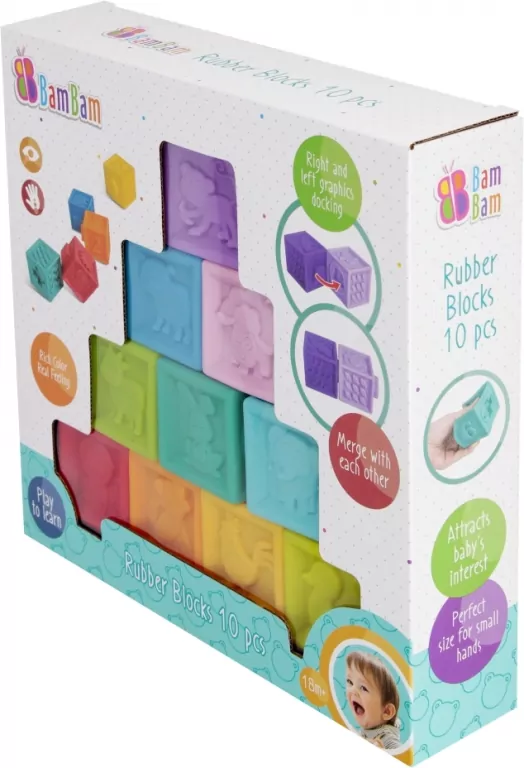 Gumowe klocki 10 sztuk - tantis.pl