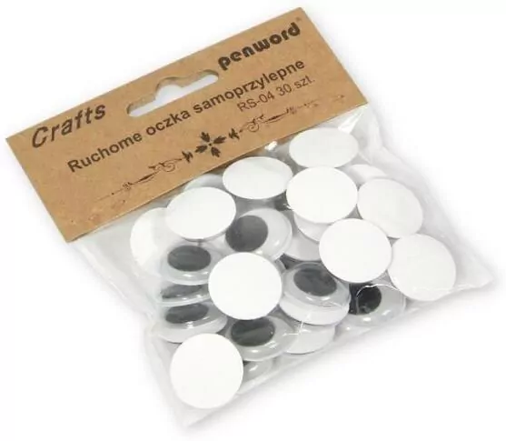 Ruchome oczka samoprzylepne 20mm - tantis.pl