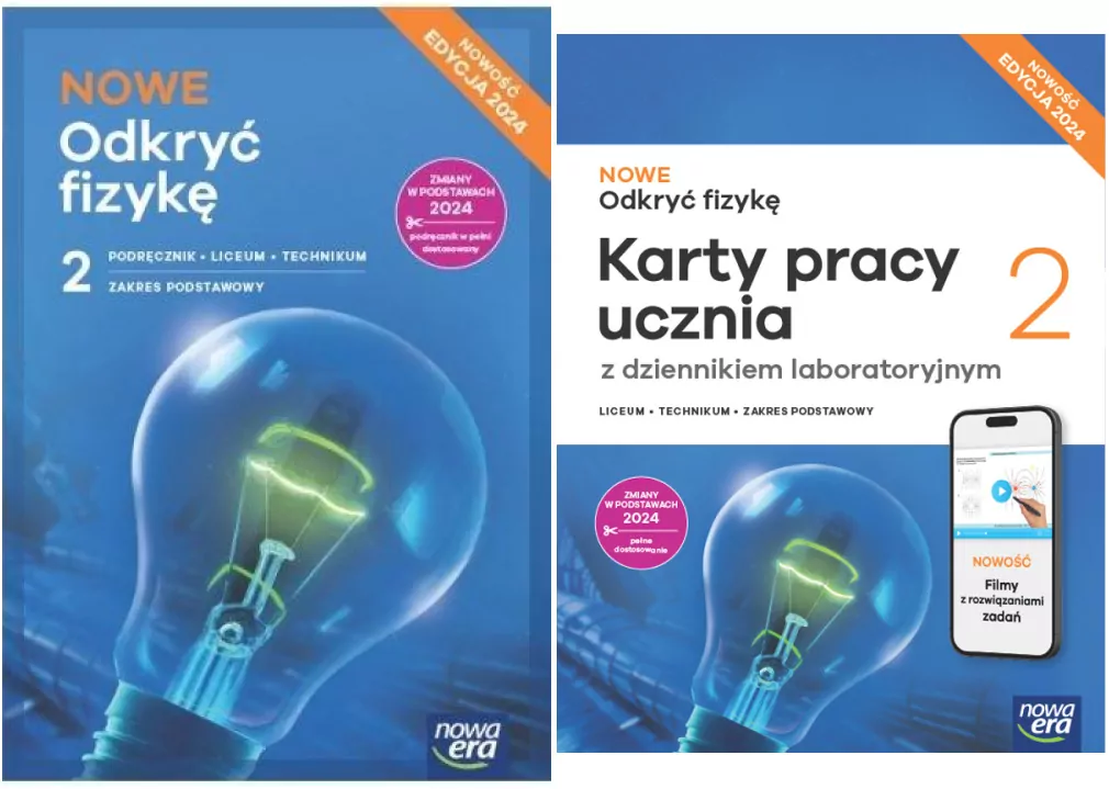 Pakiet: NOWE Odkryć fizykę 2. Podręcznik+Karty pracy ucznia z dziennikiem laboratoryjnym dla liceum i technikum. Zakres podstawowy - tantis.pl