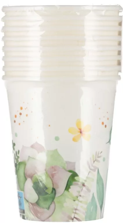 KUBEK PAP 250ML KWIATY LISC 060701 PM OP8SZT FOL - tantis.pl