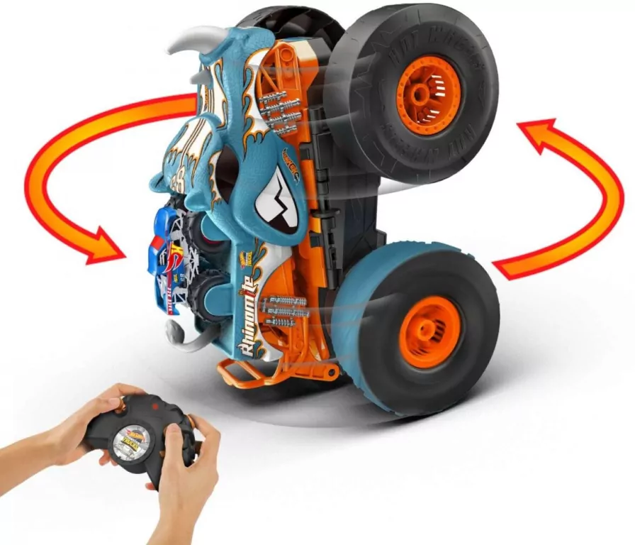 Hot Wheels. Monster Trucks Rhinomite, pojazd zdalnie sterowany - tantis.pl