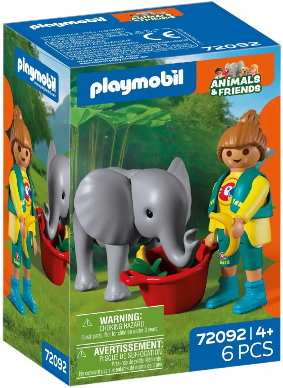 Playmobil Zoo: Słoniątko i opiekun 72092 - tantis.pl