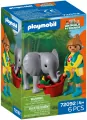 Playmobil Zoo: Słoniątko i opiekun 72092 - tantis.pl