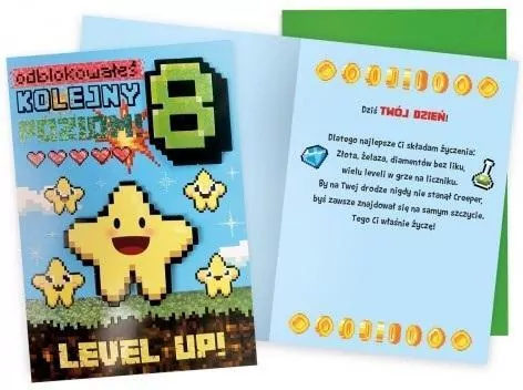 Karnet Urodziny 8 level up - tantis.pl