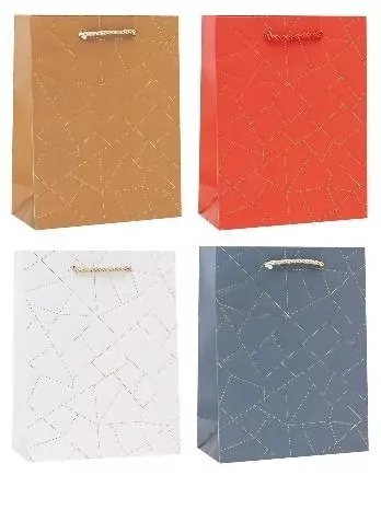Torebka ozdobna 18x23x8cm hot-stamp mix ROZETTE - tantis.pl