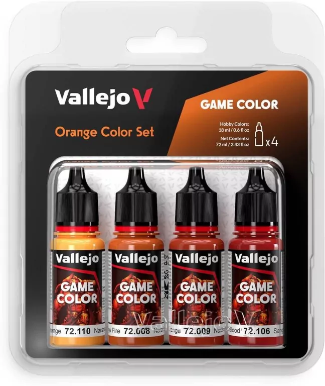 Vallejo: 72.381 - Game Color - Orange Color Set (4 x 18 ml) - tantis.pl